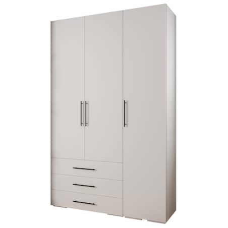 Garderoba wysoka do przedpokoju INOVA 3 Z17 biały+czarny