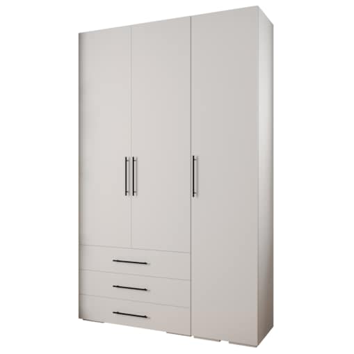 Garderoba wysoka do przedpokoju INOVA 3 Z17 biały+czarny