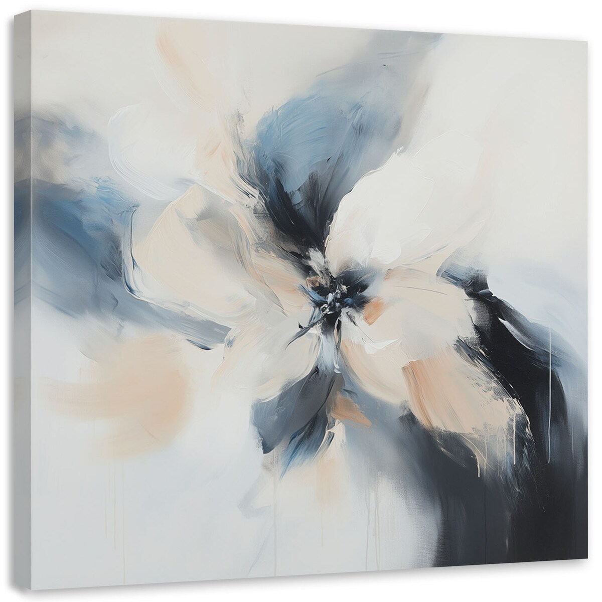 Feeby Obraz do salonu, Nowoczesna Abstrakcja beżowy niebieski 60x60