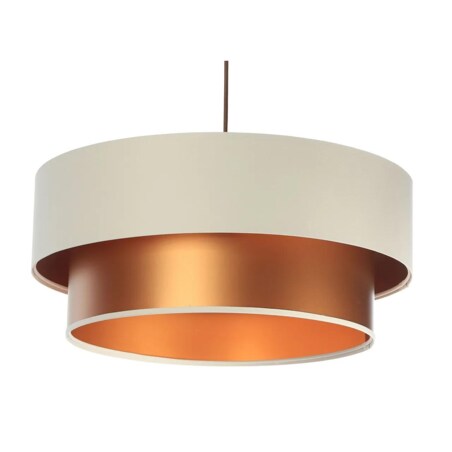 Lampa wisząca DOUBLE CREAM 60 kremowa/miedziana