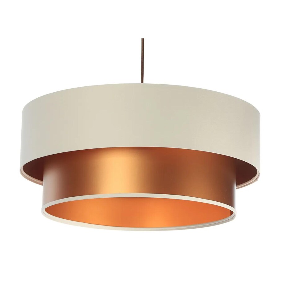 Lampa wisząca DOUBLE CREAM 60 kremowa/miedziana