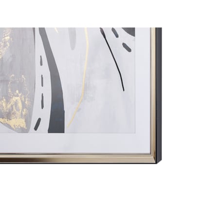 Obraz w ramie abstrakcja 60 x 80 cm szary HIDMO