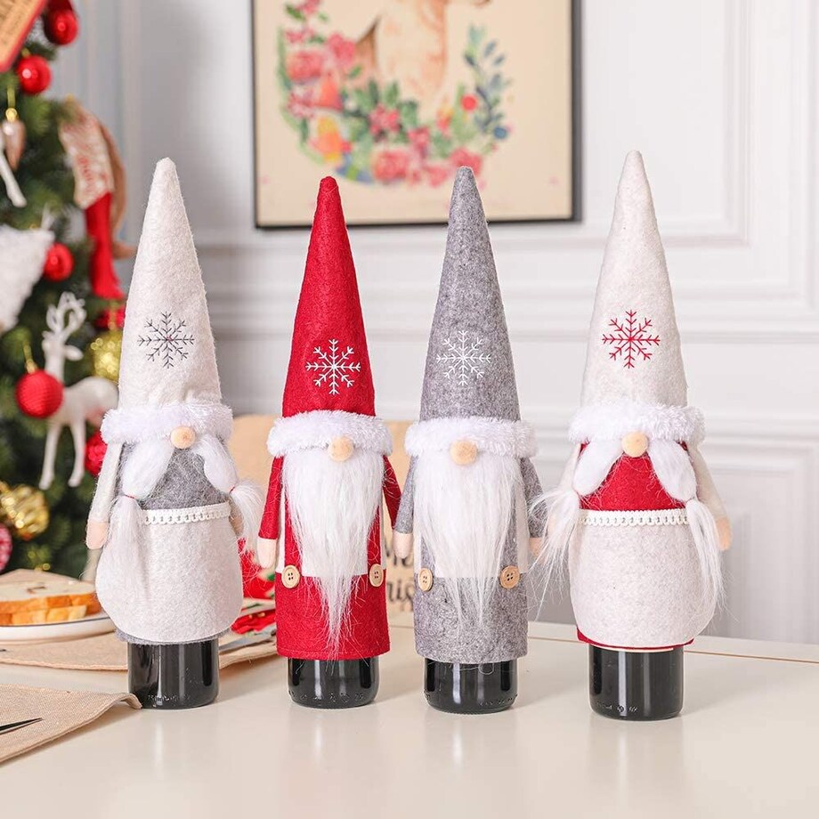 Pokrowiec Świąteczny na butelkę Mikołaj KF320