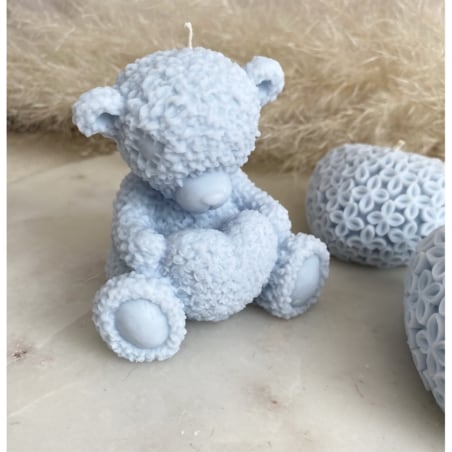 Zestaw prezentowy miś misiu, serca "Baby Teddy Bear " świece ekologiczne sojowe- pudełko prezentowe
