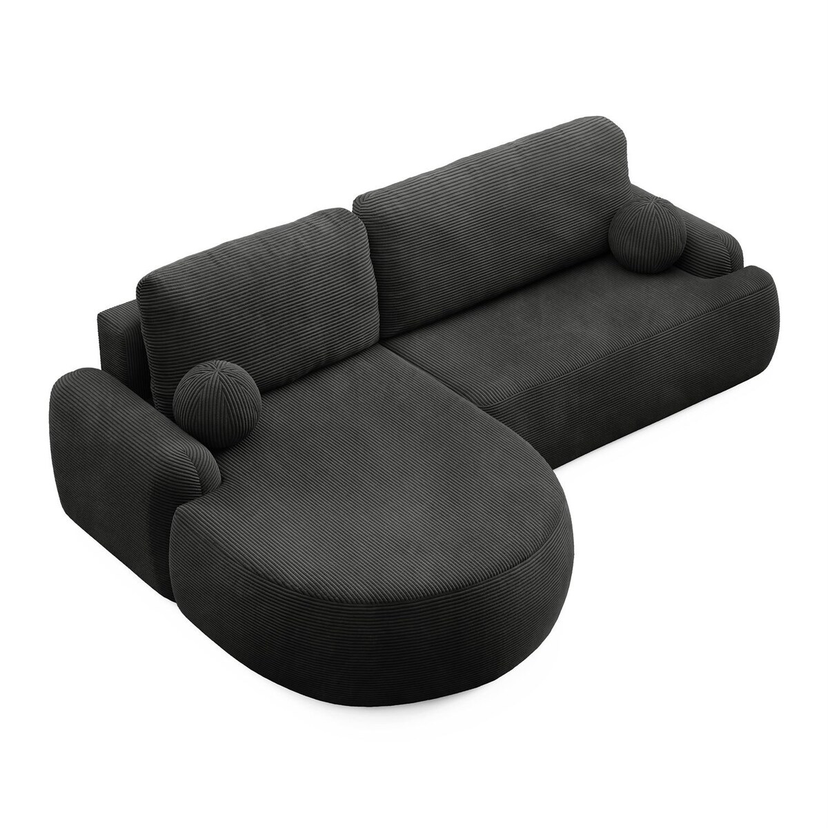 Zaokrąglony narożnik CLEO II z funkcją spania, wersja lewa, Poso 34