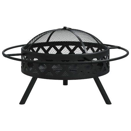 vidaXL Palenisko z pogrzebaczem, 70 cm, XXL, stal
