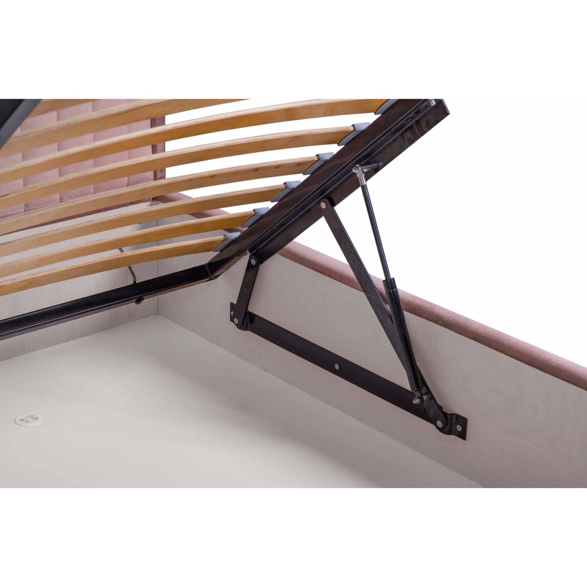 Łóżko dziecięce Delikate z pojemnikiem na pościel (90x200) w tkaninie Charles Mellow