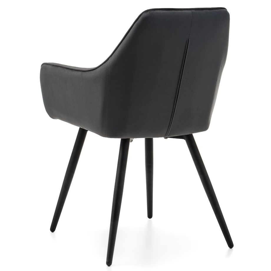 Krzesło tapicerowane pikowane welurowe do salonu jadalni nowoczesne PASSO szare