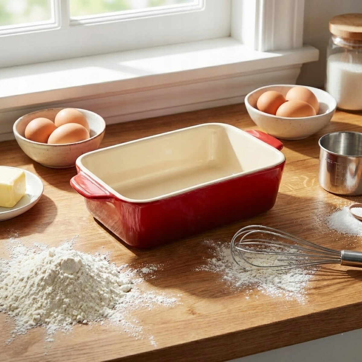 NACZYNIE ŻAROODPORNE MAŁE CERAMICZNE CZERWONE DO PIEKARNIKA PIECZENIA 20cm