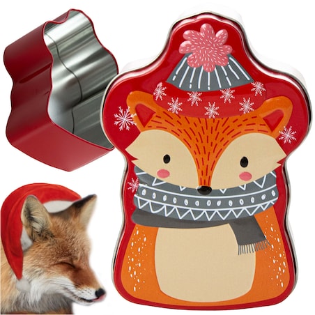 Puszka Na Pierniki Ciastka Herbatę Świąteczna Boże Narodzenie 9X13 Cm Lis