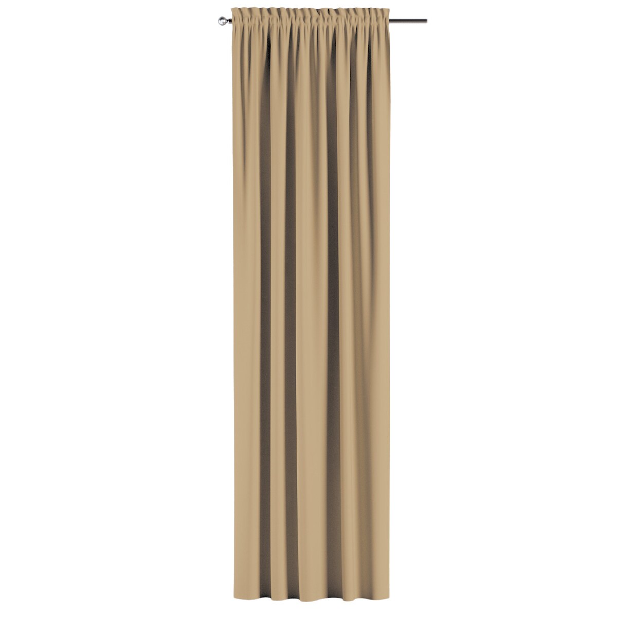 Zasłona na kanale z grzywką 1 szt. 130x245 złocisty beż