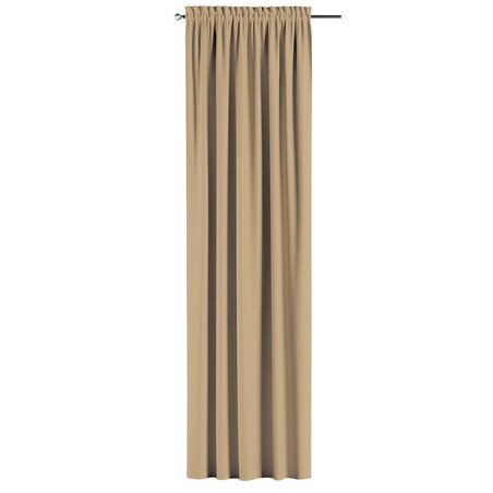 Zasłona na kanale z grzywką 1 szt. 130x245 złocisty beż