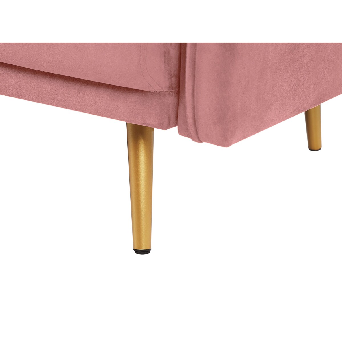 Sofa 3-osobowa welurowa różowa MAURA