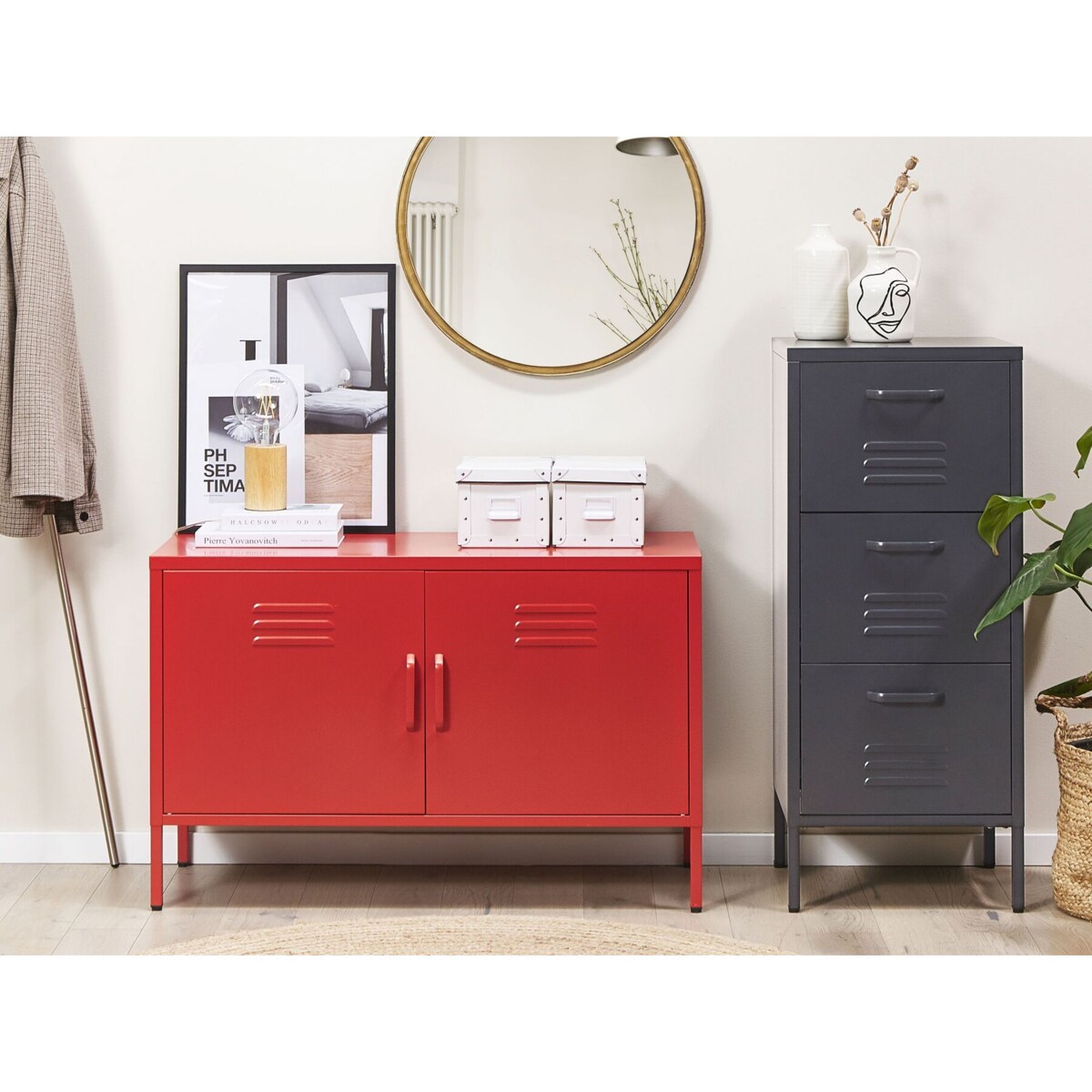 Szafka biurowa metalowa czarna WOSTOK