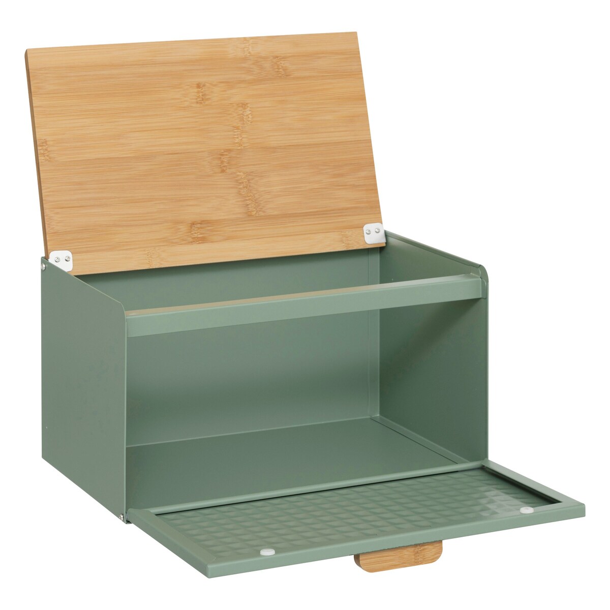 Chlebak metalowy 23,5x35,5x20,8 cm EXTRA zielony