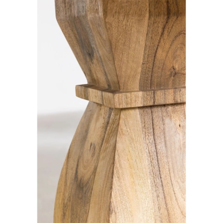 Okrągły stół z drewna mango na jednej nodze Rusby Ø120 cm