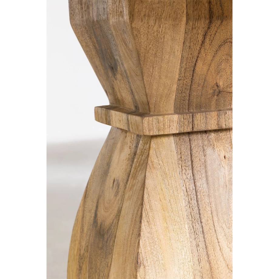 Okrągły stół z drewna mango na jednej nodze Rusby Ø120 cm