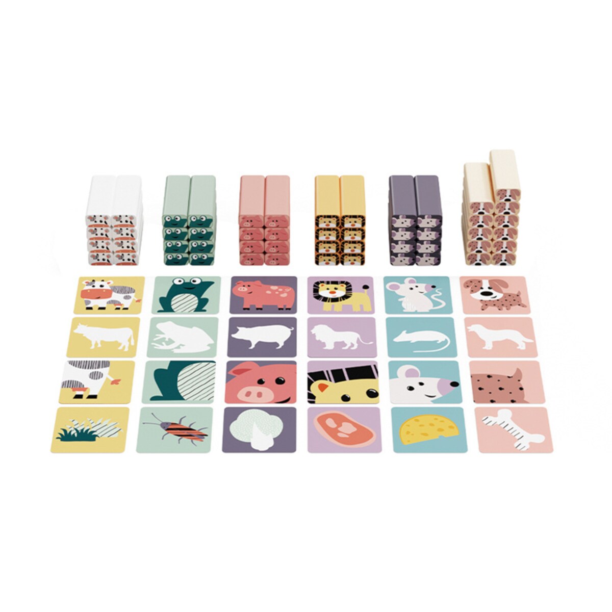 Jakie to zwierzę? Drewniana wieża z klocków – gra zręcznościowa dla dzieci 36 mies.+ Top Bright