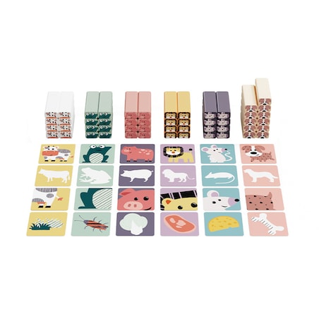 Jakie to zwierzę? Drewniana wieża z klocków – gra zręcznościowa dla dzieci 36 mies.+ Top Bright