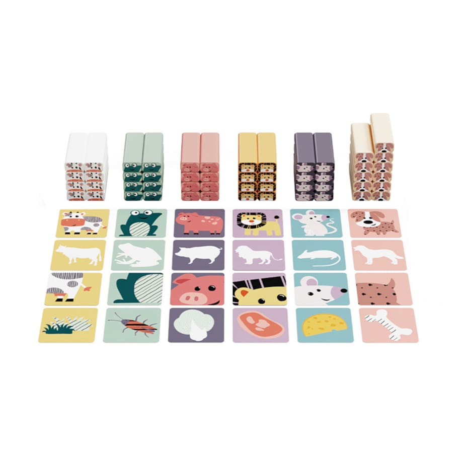 Jakie to zwierzę? Drewniana wieża z klocków – gra zręcznościowa dla dzieci 36 mies.+ Top Bright