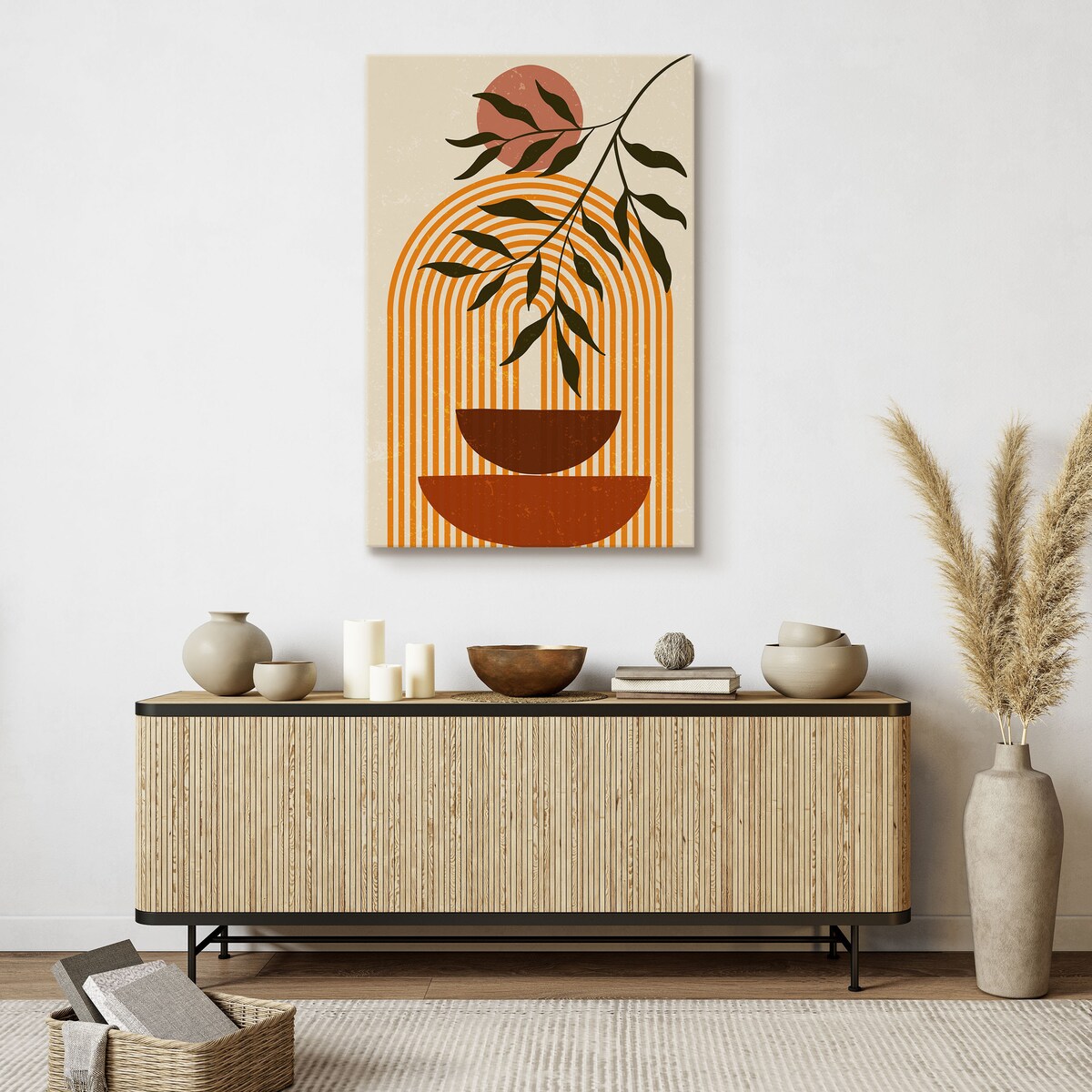 Obraz Gałązka Japońskie Naczynia Boho 30x40cm