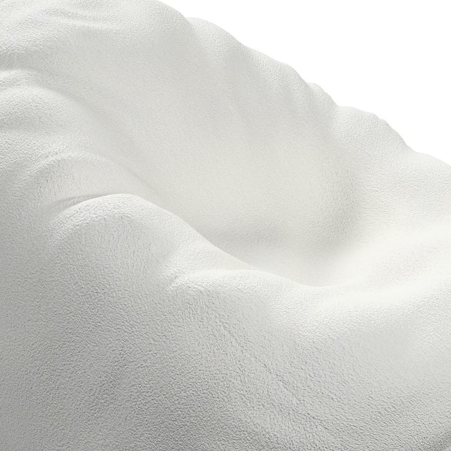 Worek do siedzenia Bowli, biały, Ø50 x 85 cm, Boucle