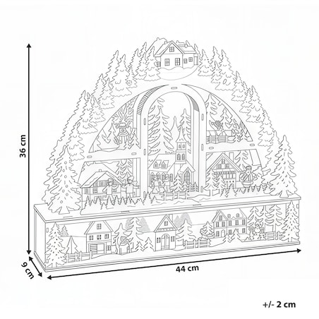 Dekoracja świąteczna LED NORSJO 36 cm Jasnobrązowy