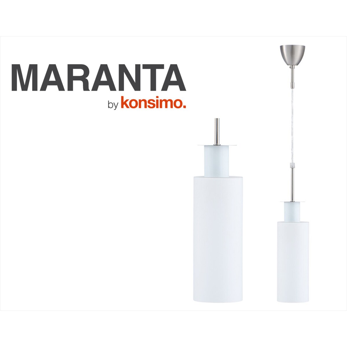 Konsimo MARANTA Lampa wisząca, mleczny biały