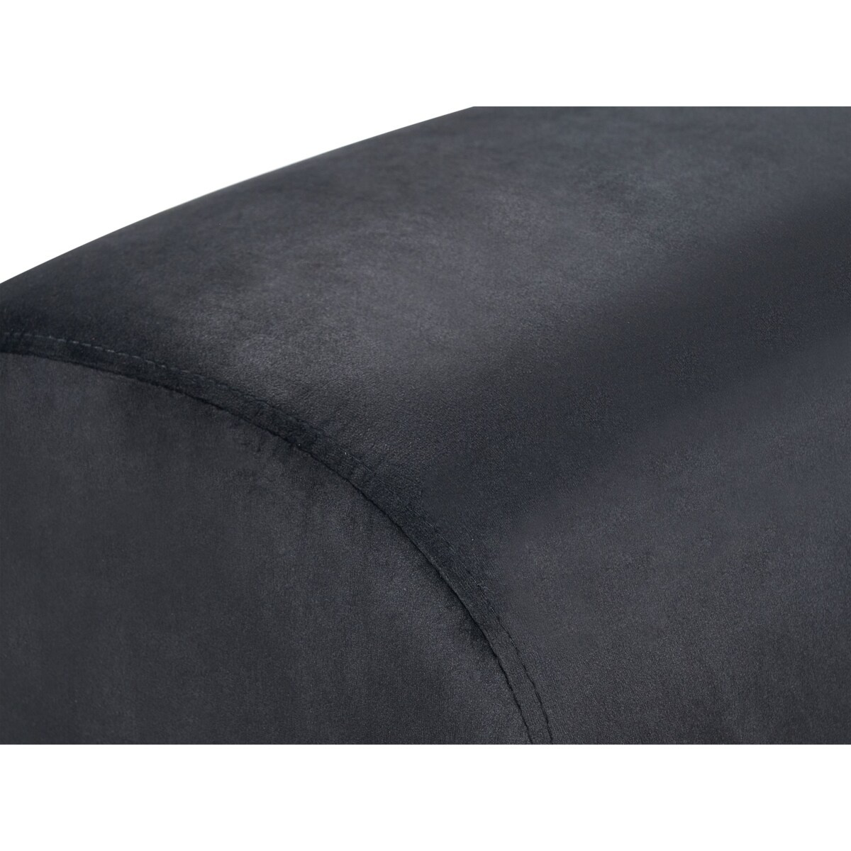 Puf welurowy 35 x 42 x 42 cm czarny MODOC