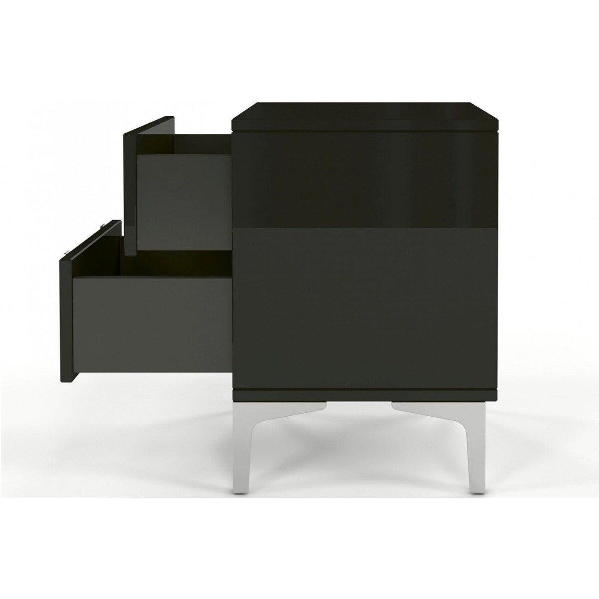 Czarna nowoczesna szafka nocna Dancan EVA / połysk