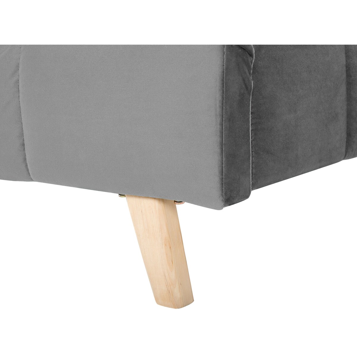 Łóżko welurowe 180 x 200 cm szare SENLIS