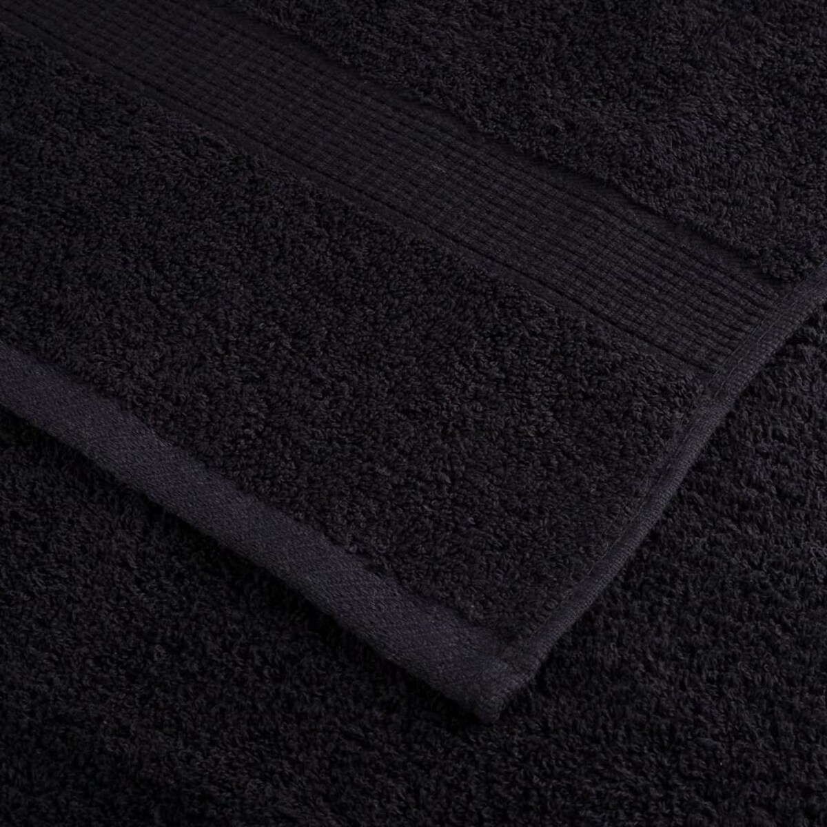 vidaXL Ręczniki myjące Premium SOLUND 2 szt., czarne, 30x30 cm, 600 gsm