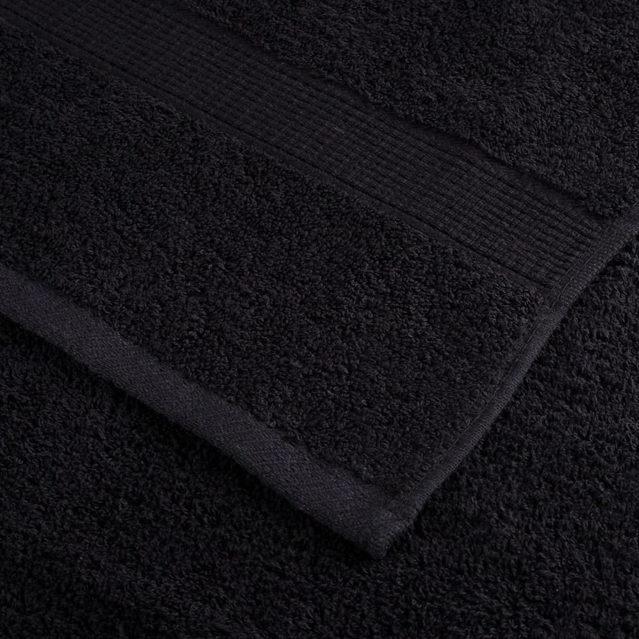 vidaXL Ręczniki myjące Premium SOLUND 2 szt., czarne, 30x30 cm, 600 gsm