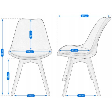 Krzesło tapicerowane welurowe BARI zielone