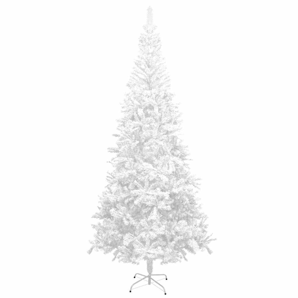 vidaXL Sztuczna choinka z lampkami i bombkami, L, 240 cm, biała