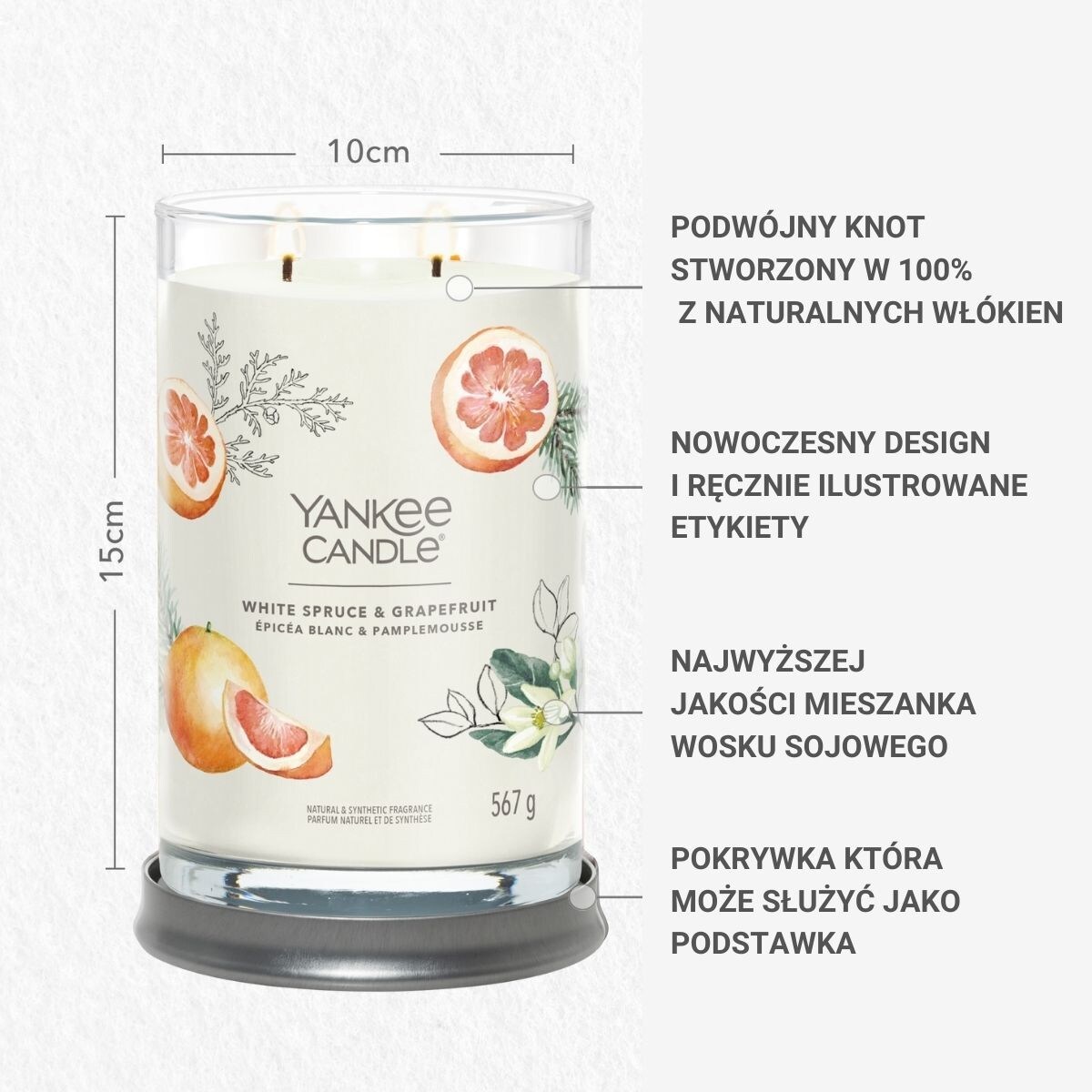 YC SIG.Tumbler duży WHITE SPRUCE & GRAPEFRUIT
