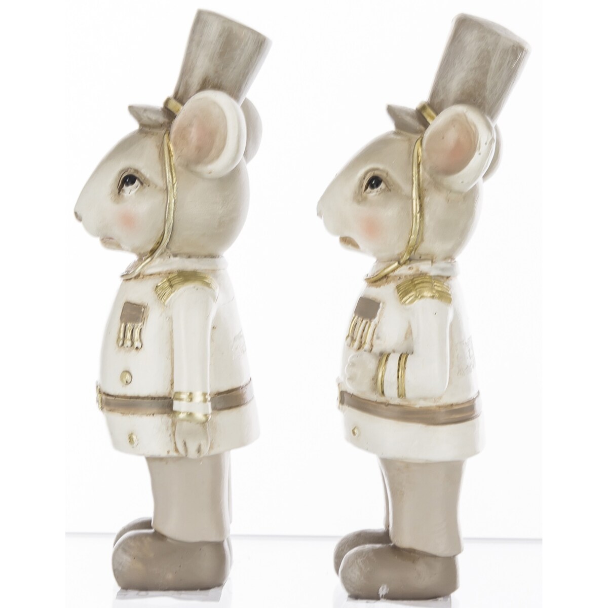 Figurki - 2 myszy w mundurach z orderami 11,5x4,5x4 cm