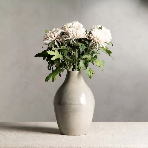 DUŻY WAZON 32cm na kwiaty tulipany metalowy skandynawski do salonu ozdoba