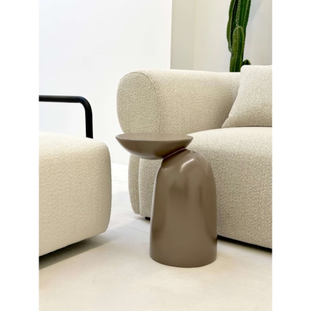 STOLIK ORLANDO BEŻOWY – DESIGNERSKI STOLIK BOCZNY DO SALONU