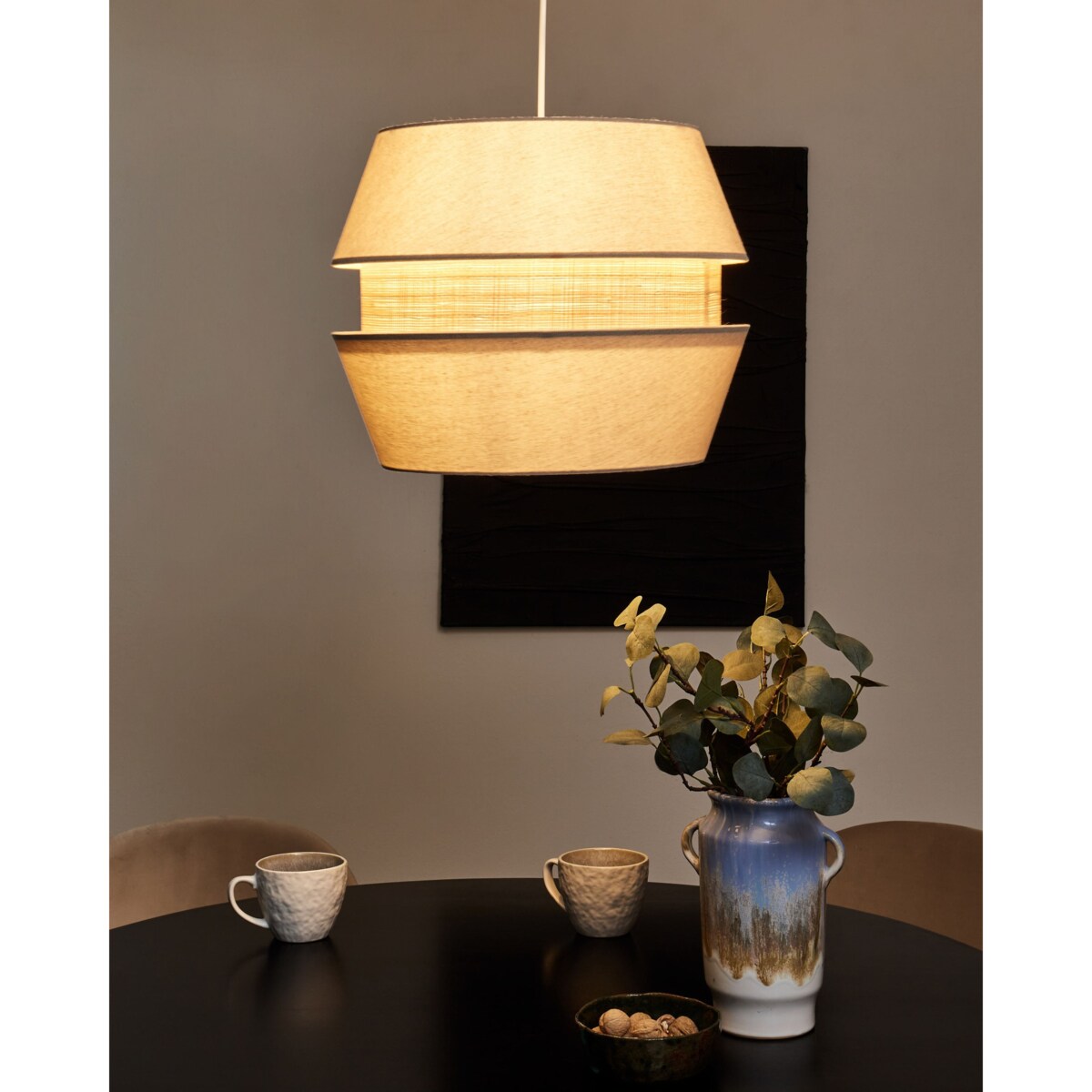 Lampa wisząca ATOYAC Len syntetyczny Beżowy