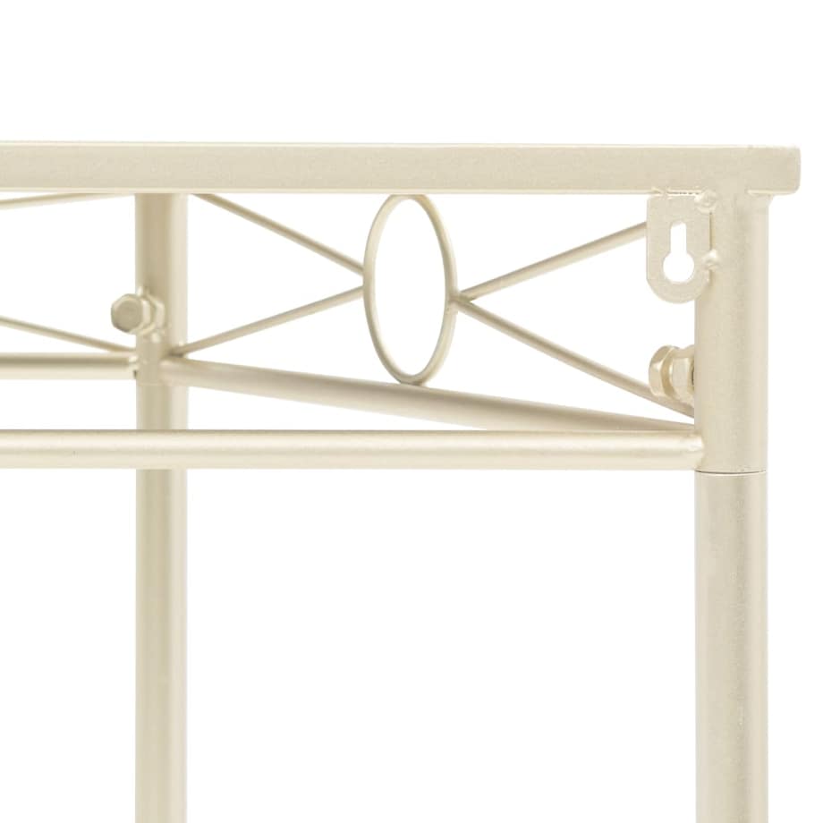 vidaXL Stolik boczny w stylu vintage, metalowy, 87 x 34 x 73 cm, złoty