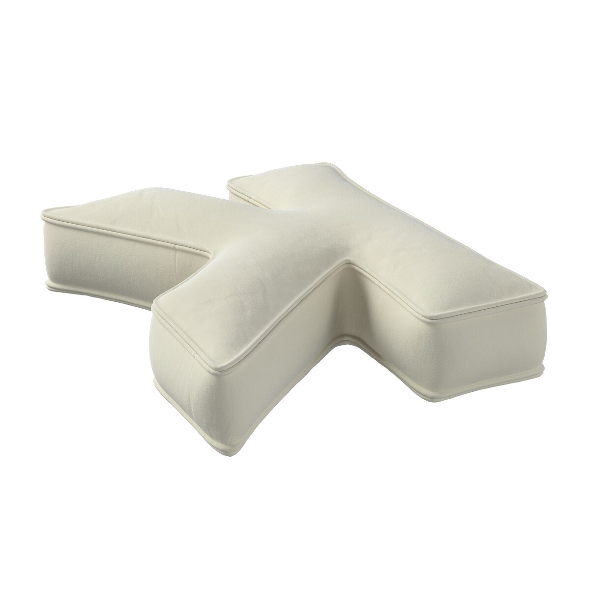 Poduszka literka K, śmietankowa biel, 35x40cm, Posh Velvet