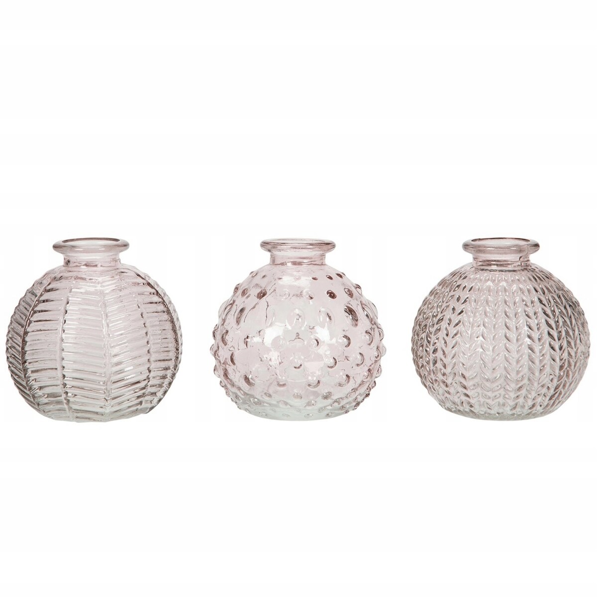 MAŁY WAZONIK WAZON SZKLANY 8cm 3 szt NA GAŁĄZKĘ KWIATY DO SALONU DOMU BOHO