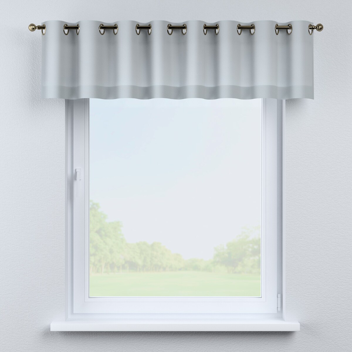 Lambrekin na kółkach 260x40 szary