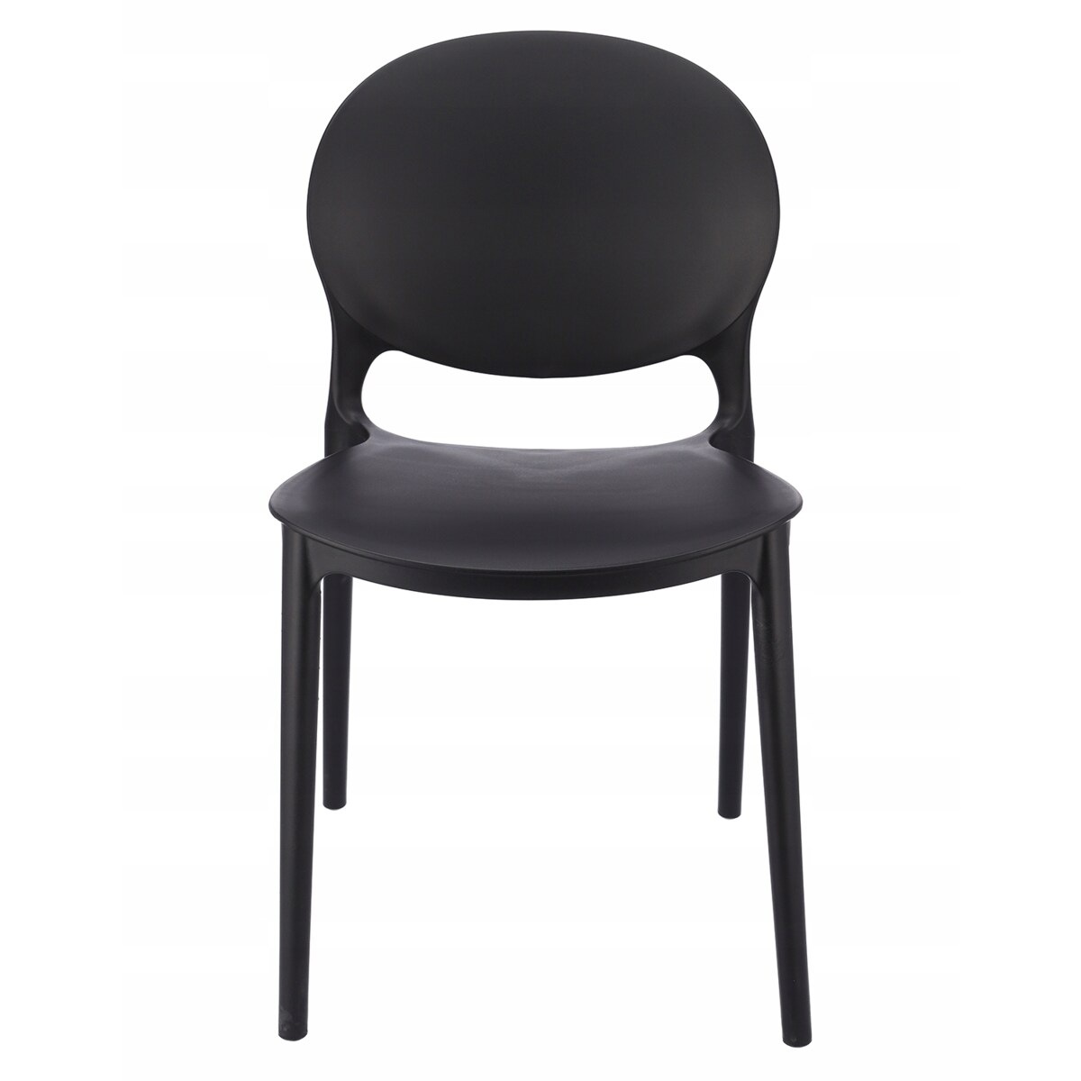 Krzesło ogrodowe plastikowe JUSTIN czarne