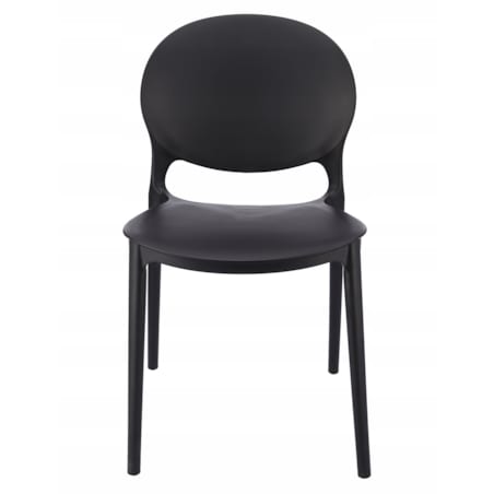 Krzesło ogrodowe plastikowe JUSTIN czarne