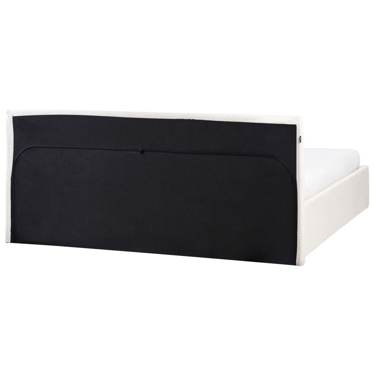 Łóżko z pojemnikiem Boucle ORBEY 180 x 200 cm Złamana biel