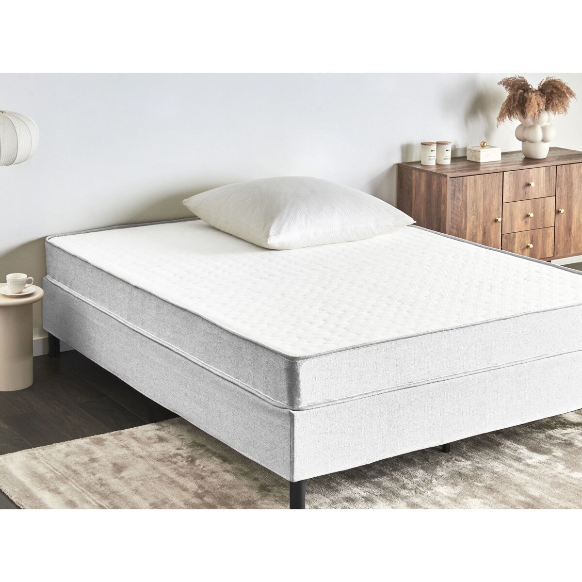 Łóżko bez zagłówka COUNTESS 160 x 200 cm Jasnoszary