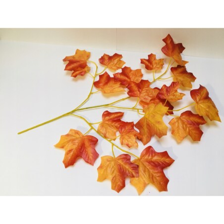 POMARAŃCZOWE jesienne liście gałązka dodatek do stroika wiązanki święta