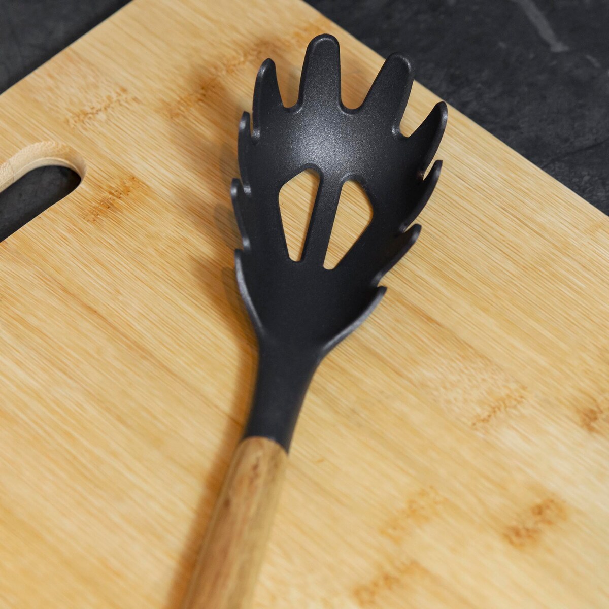 Łyżka Do Makaronu Spaghetti Drewno Akacjowe 32 Cm